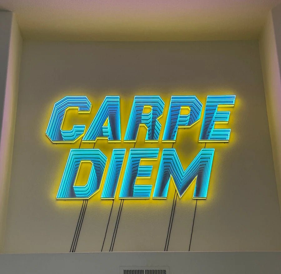 3D infinity mirror LED sign for music and entertainment venues