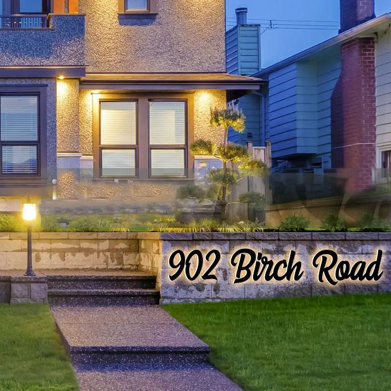 Solar LED House Numbers | Weatherproof Illuminated Address Signs ...