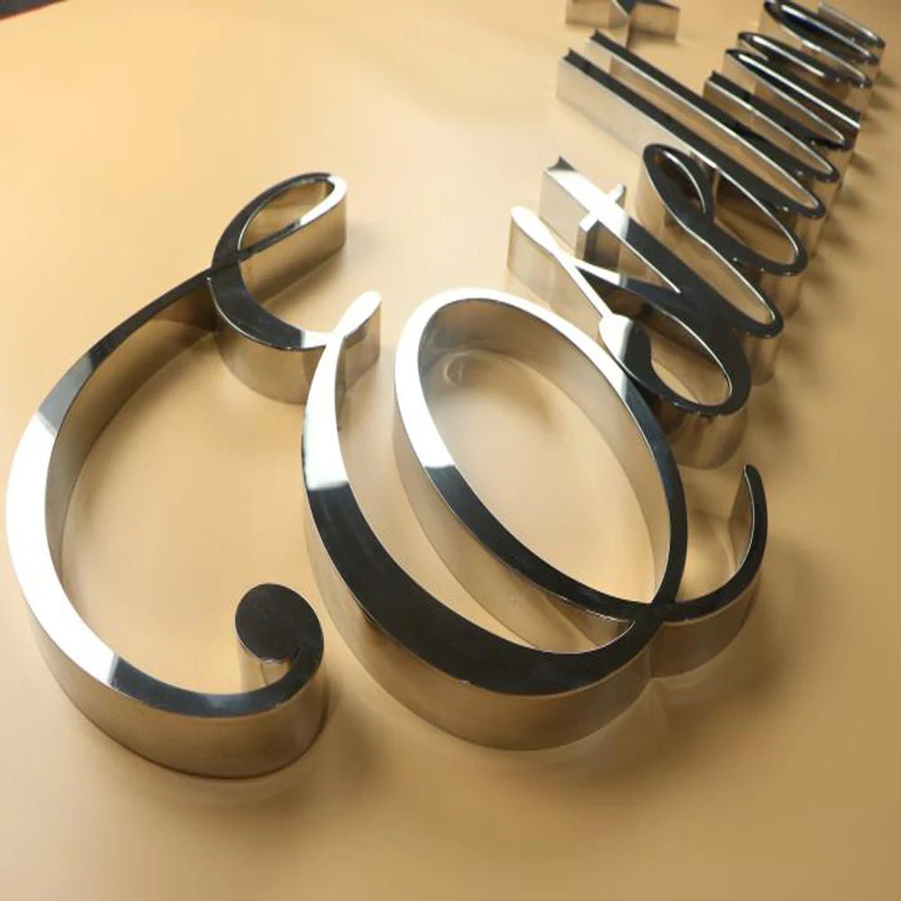 Custom Stainless Steel Business Sign – Laser Cut Outdoor ...