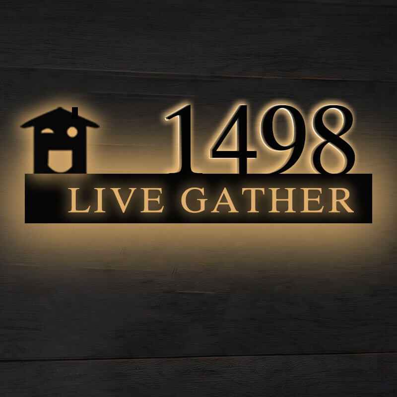 Fade-Proof Illuminated Address Sign – UV-Resistant Coating