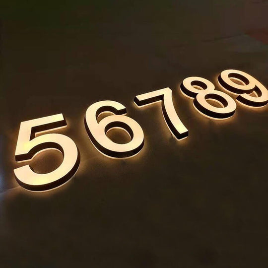 Face-lit letters High-quality LED house number signs materials  