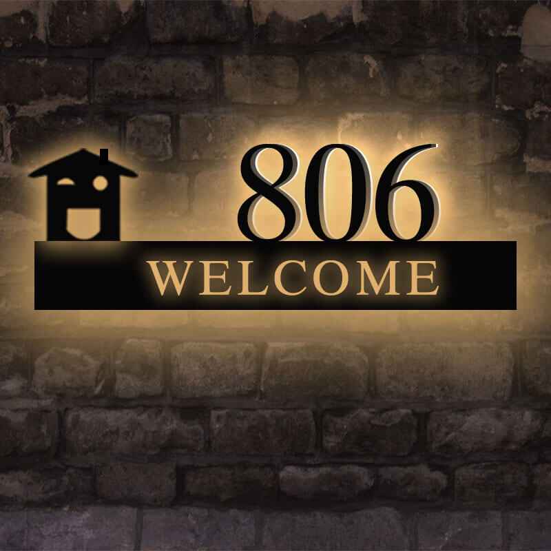 Industrial-Grade LED House Plaque – Extreme Weatherproof