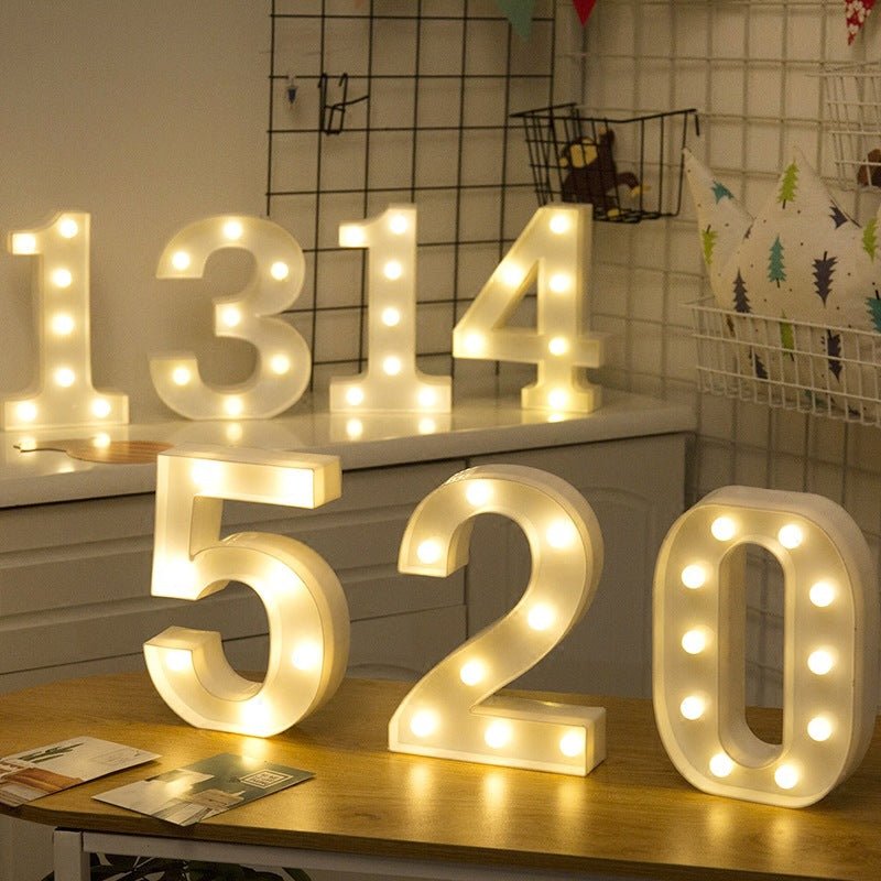 light bulb letters for party or festival decor