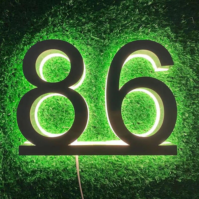 Programmable LED house numbers outdoor