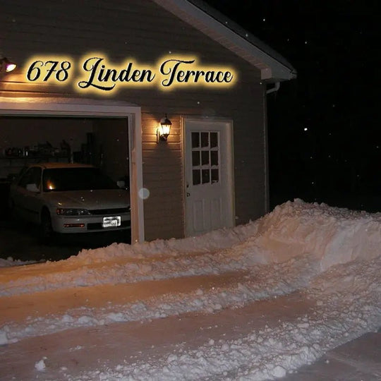 Stainless steel backlit street numbers for a premium look