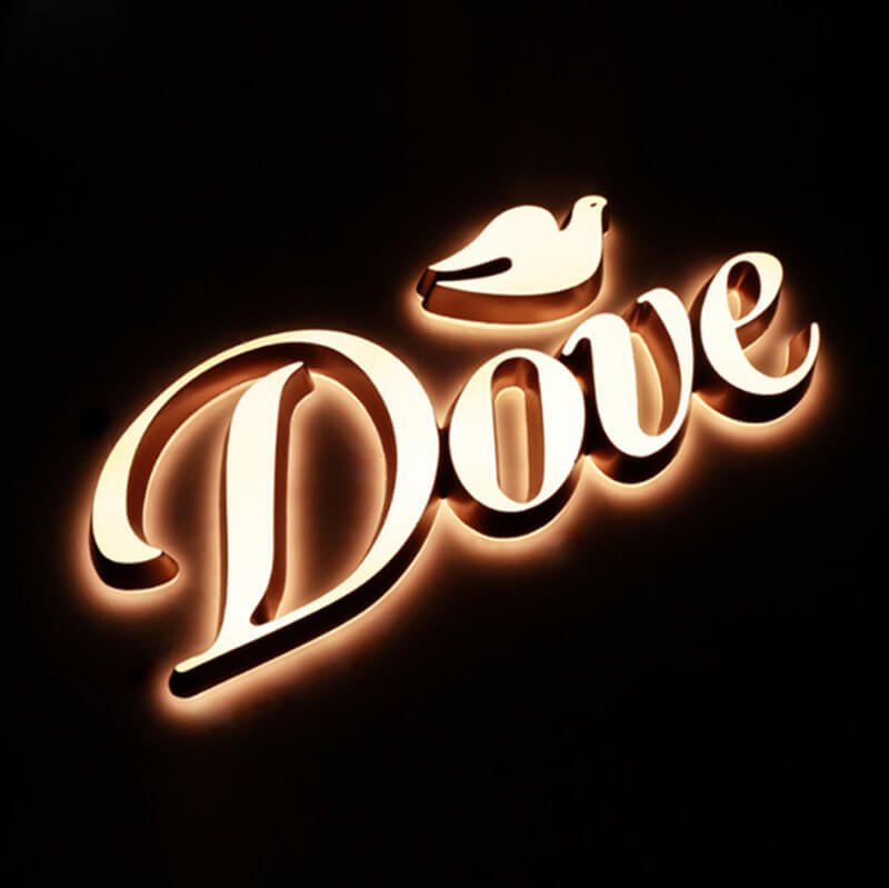 custom 3D dual-lit letters for branding