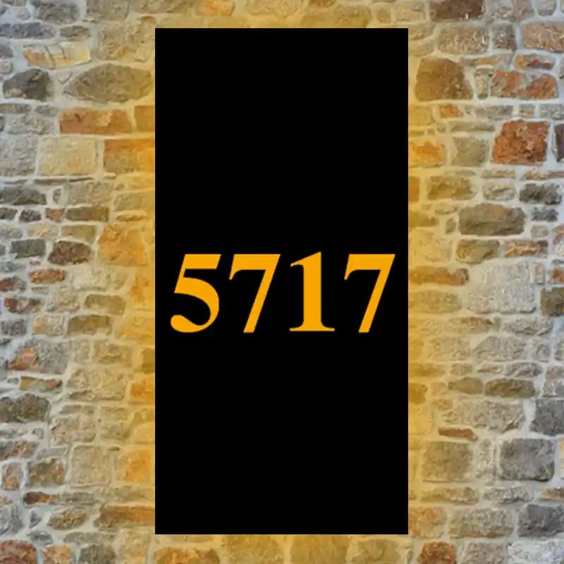 contemporary house number plaque  Backlit LED Black Metal House Number