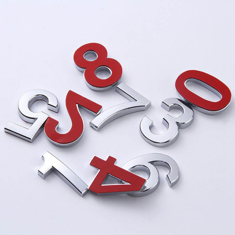 Edelstahl-Hausnummern, individuelles Adressschild, Türnummern, Hotel-/Apartment-Plakette, Briefkasten, kreisförmiges Metallschild für den Außenbereich, 3D-Design 